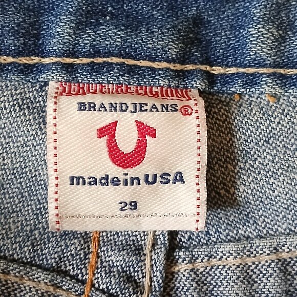 True Religion Woodstock Distressed Flare Jeans Size 29 - Picture 4 of 7